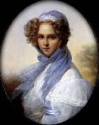 KINSOEN, Francois Joseph Presumed Portrait of Miss Kinsoen Sweden oil painting artist